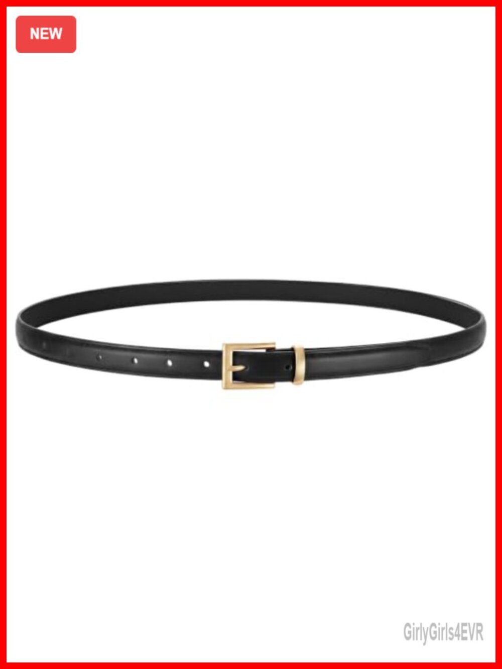 Skinny Faux Leather Belt Thin Fashion Waist Belt for Jeans Dress Pants
